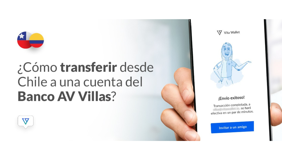 Transfiere  desde Chile al Banco AV Villas en Colombia