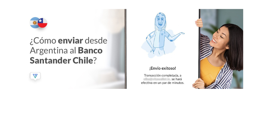 Manda dinero al Banco Santander de Chile desde Argentina