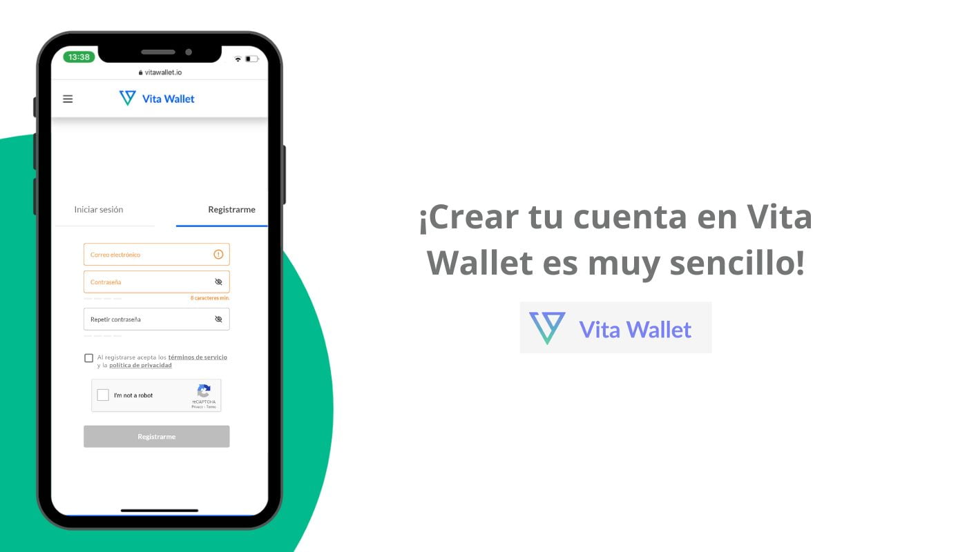 Sigue estos simples pasos para crear tu cuenta en Vita Wallet